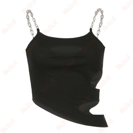 black u neck tank tops
